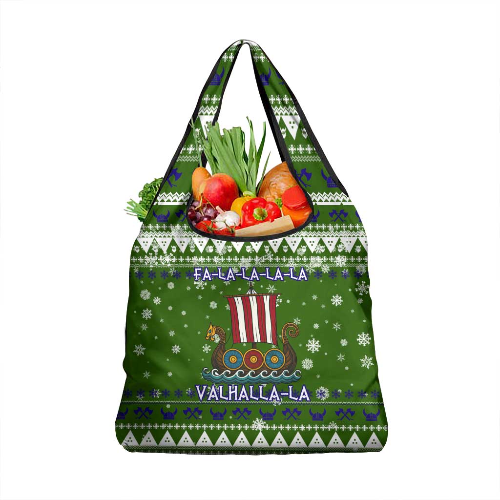 Amazing Viking Christmas Grocery Bag Xmas Holiday Patterns - Wonder Print Shop