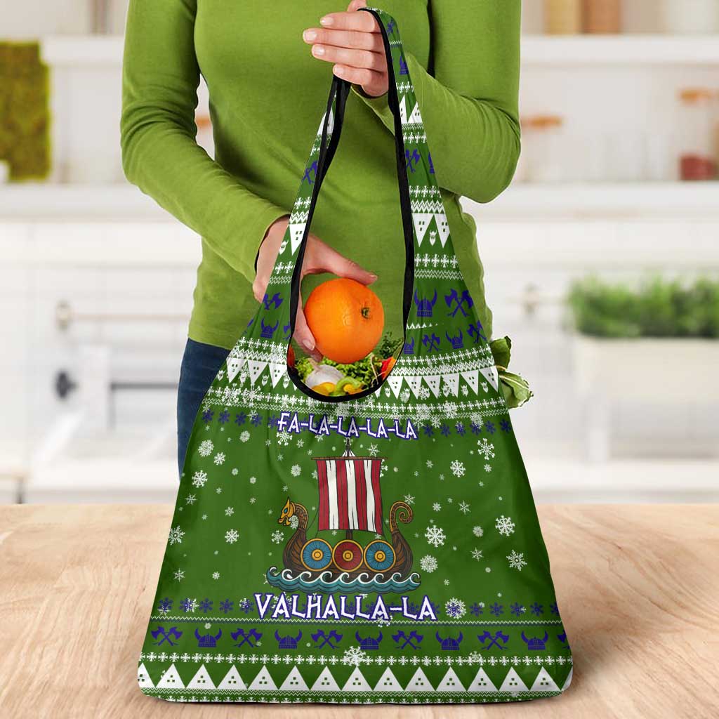 Amazing Viking Christmas Grocery Bag Xmas Holiday Patterns - Wonder Print Shop