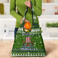 Amazing Viking Christmas Grocery Bag Xmas Holiday Patterns - Wonder Print Shop