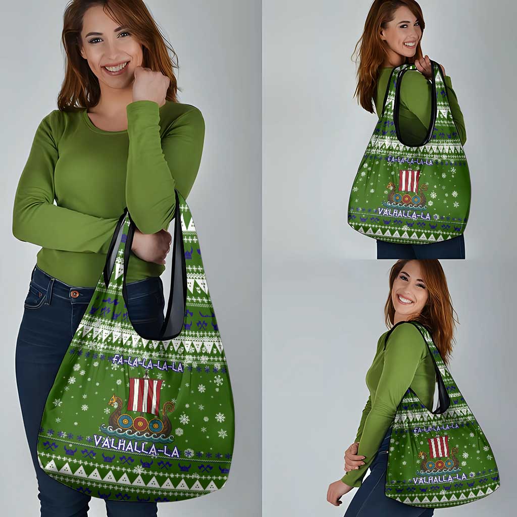Amazing Viking Christmas Grocery Bag Xmas Holiday Patterns - Wonder Print Shop