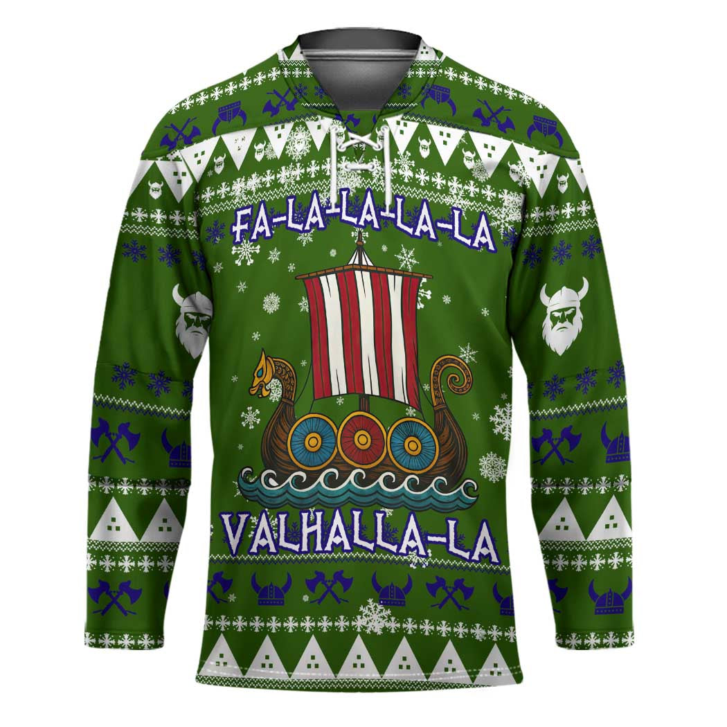 Amazing Viking Christmas Hockey Jersey Xmas Holiday Patterns - Wonder Print Shop