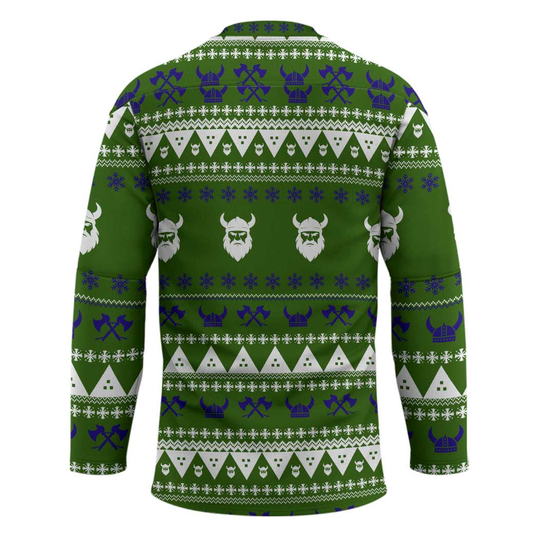 Amazing Viking Christmas Hockey Jersey Xmas Holiday Patterns - Wonder Print Shop