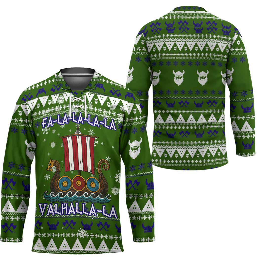 Amazing Viking Christmas Hockey Jersey Xmas Holiday Patterns - Wonder Print Shop