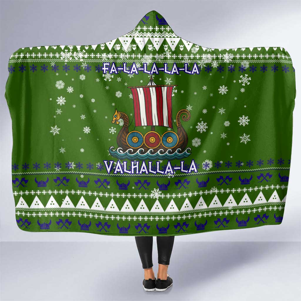 Amazing Viking Christmas Hooded Blanket Xmas Holiday Patterns - Wonder Print Shop