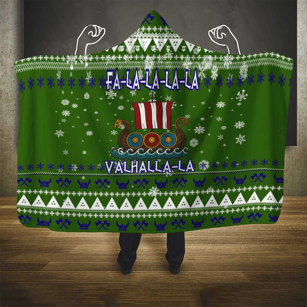 Amazing Viking Christmas Hooded Blanket Xmas Holiday Patterns - Wonder Print Shop