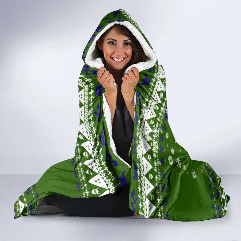 Amazing Viking Christmas Hooded Blanket Xmas Holiday Patterns - Wonder Print Shop