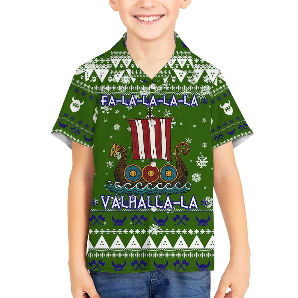 Amazing Viking Christmas Kid Hawaiian Shirt Xmas Holiday Patterns - Wonder Print Shop