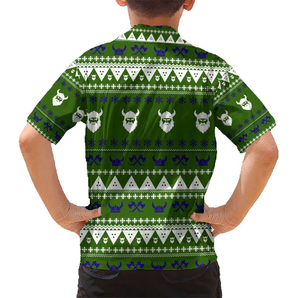 Amazing Viking Christmas Kid Hawaiian Shirt Xmas Holiday Patterns - Wonder Print Shop