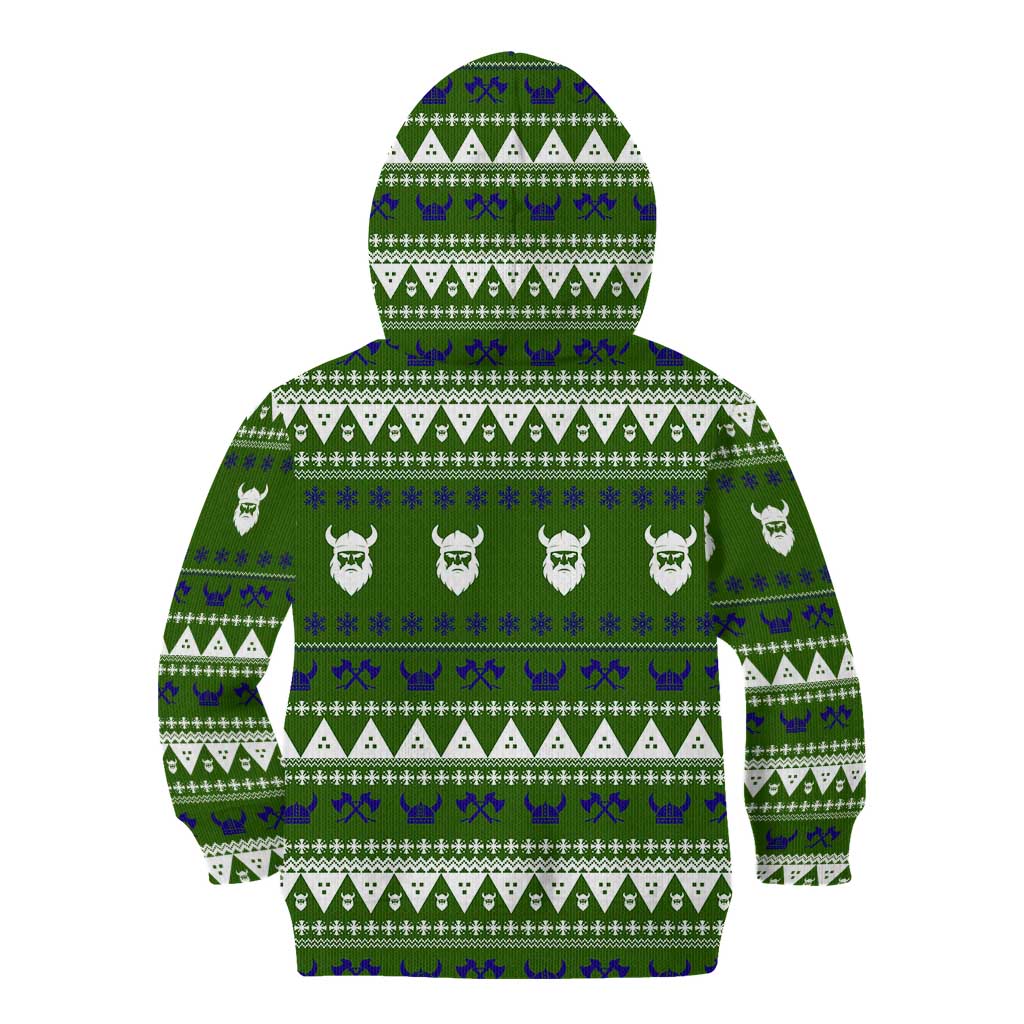 Amazing Viking Christmas Kid Hoodie Xmas Holiday Patterns - Wonder Print Shop
