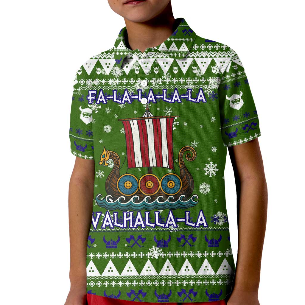 Amazing Viking Christmas Kid Polo Shirt Xmas Holiday Patterns - Wonder Print Shop