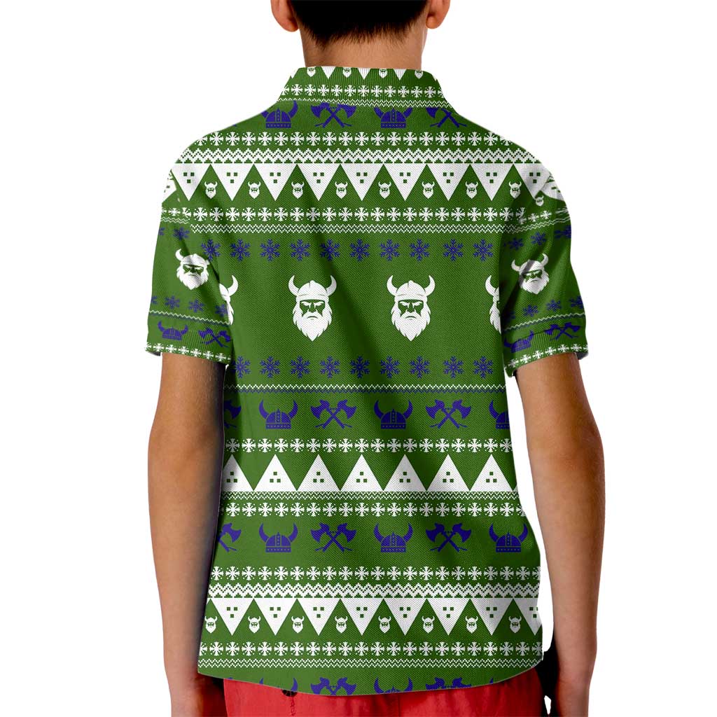 Amazing Viking Christmas Kid Polo Shirt Xmas Holiday Patterns - Wonder Print Shop