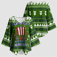 Amazing Viking Christmas Kimono Sleeve Blouse Xmas Holiday Patterns - Wonder Print Shop