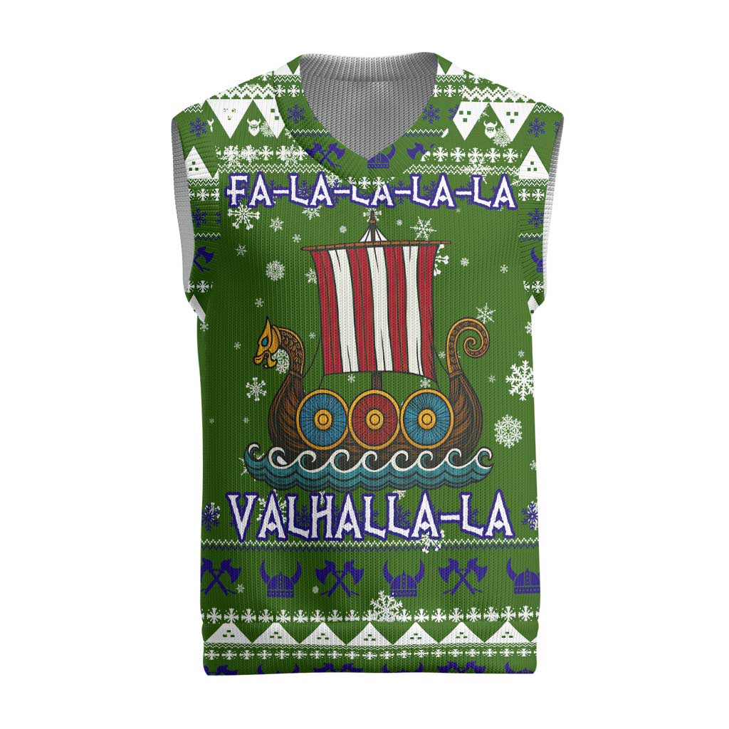 Amazing Viking Christmas Knitted V-Neck Vest Xmas Holiday Patterns - Wonder Print Shop