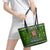 Amazing Viking Christmas Leather Tote Bag Xmas Holiday Patterns - Wonder Print Shop