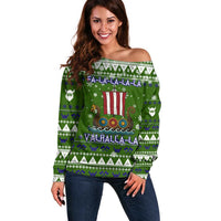 Amazing Viking Christmas Off Shoulder Sweater Xmas Holiday Patterns - Wonder Print Shop