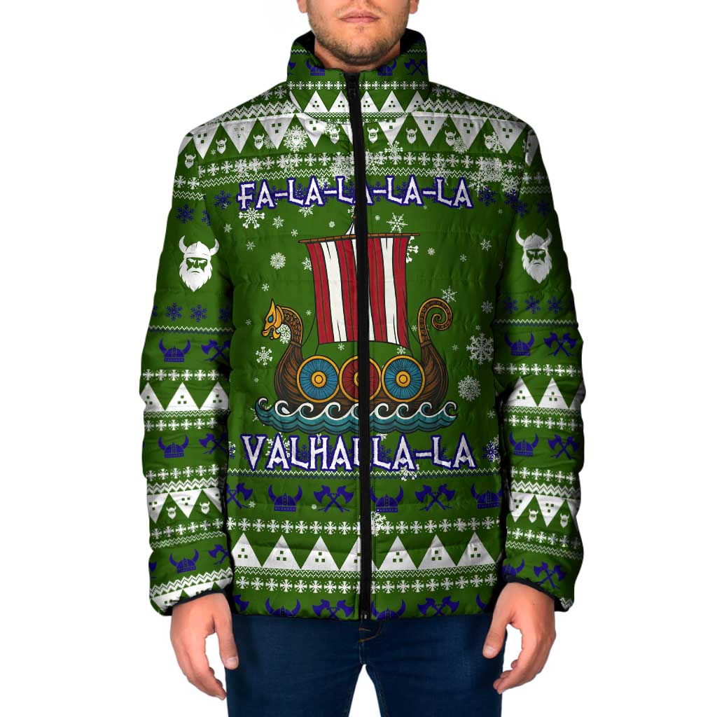 Amazing Viking Christmas Padded Jacket Xmas Holiday Patterns - Wonder Print Shop