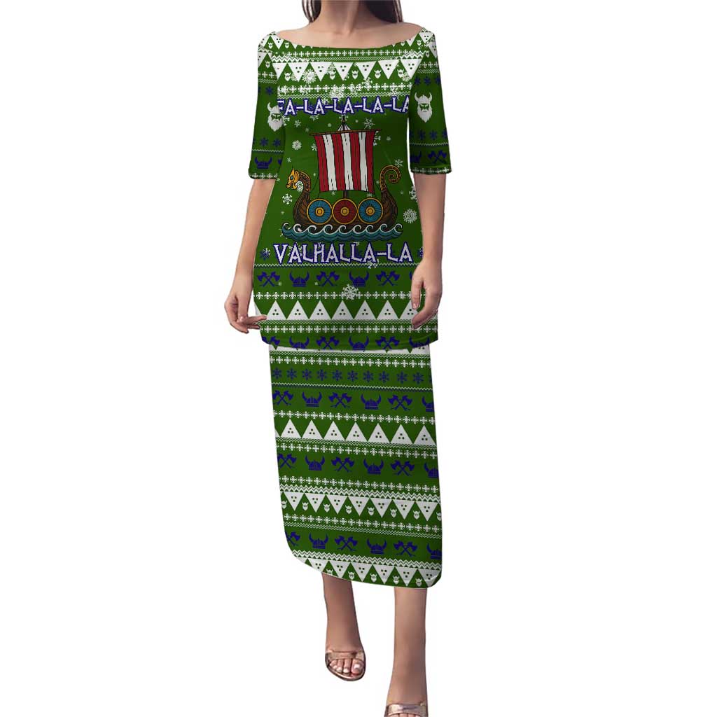 Amazing Viking Christmas Puletasi Xmas Holiday Patterns - Wonder Print Shop