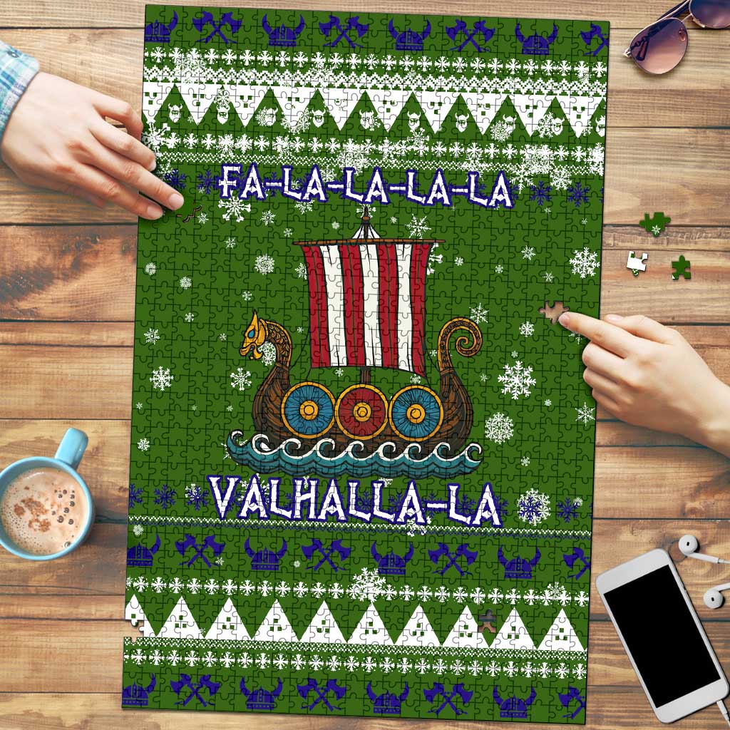 Amazing Viking Christmas Puzzle Xmas Holiday Patterns - Wonder Print Shop