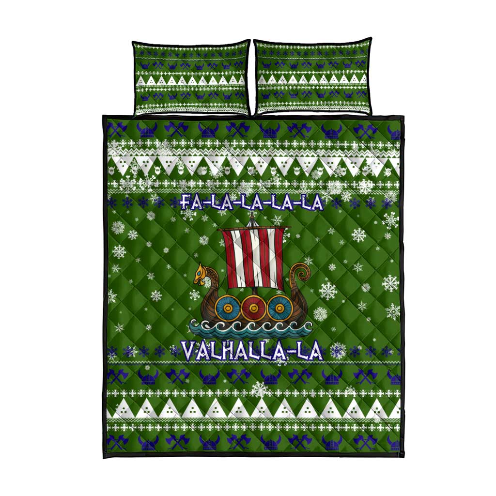 Amazing Viking Christmas Quilt Bed Set Xmas Holiday Patterns - Wonder Print Shop