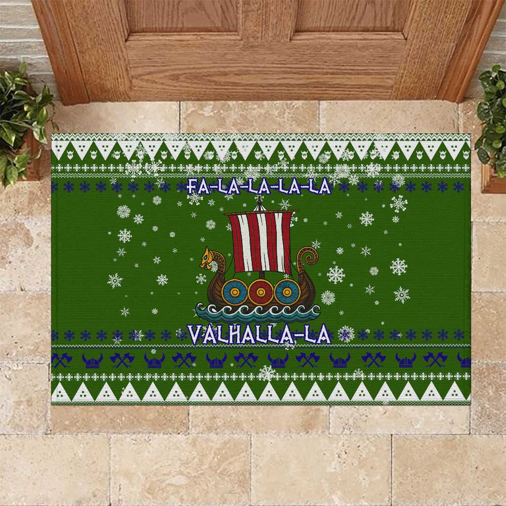 Amazing Viking Christmas Rubber Doormat Xmas Holiday Patterns - Wonder Print Shop