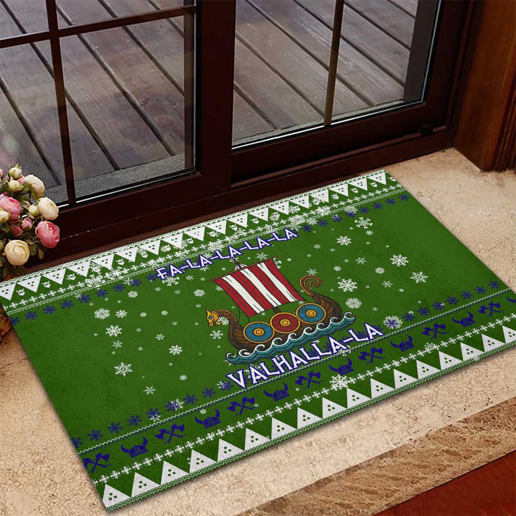 Amazing Viking Christmas Rubber Doormat Xmas Holiday Patterns - Wonder Print Shop