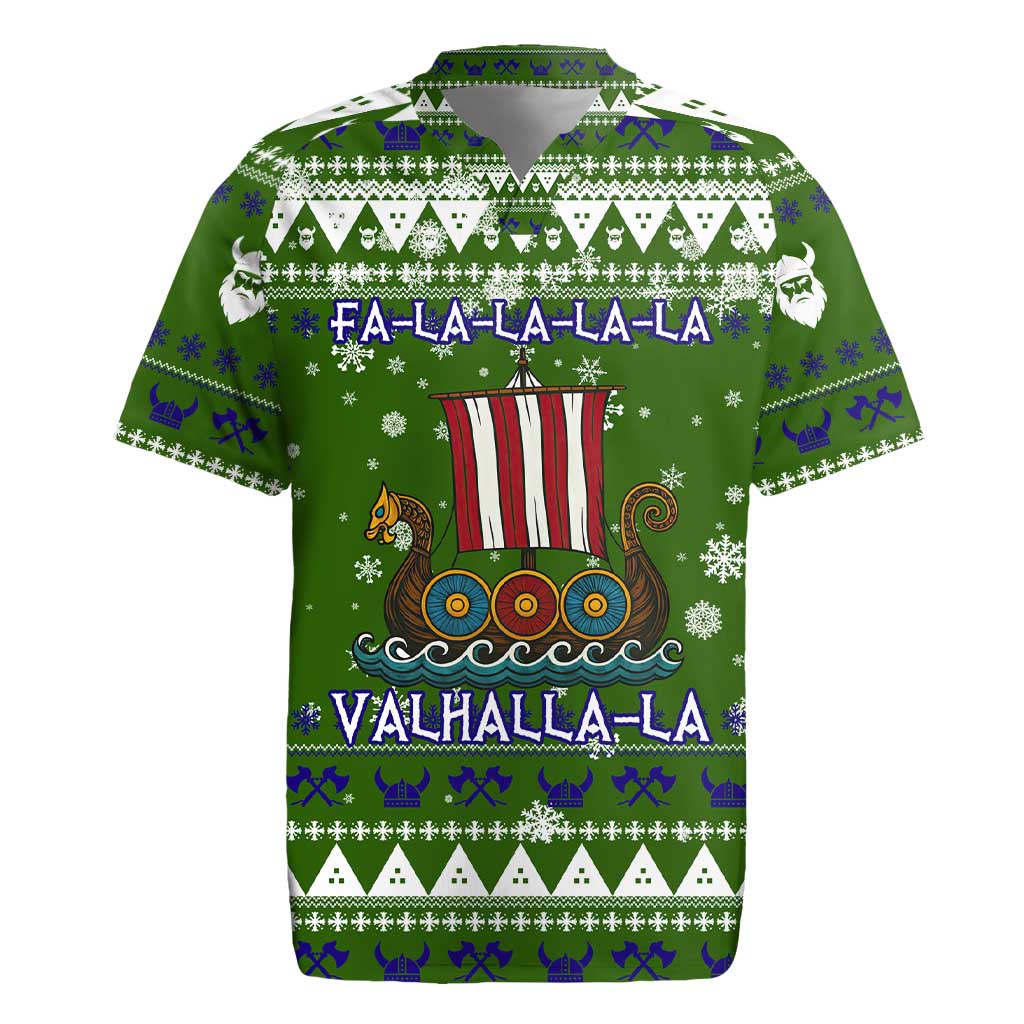 Amazing Viking Christmas Rugby Jersey Xmas Holiday Patterns - Wonder Print Shop