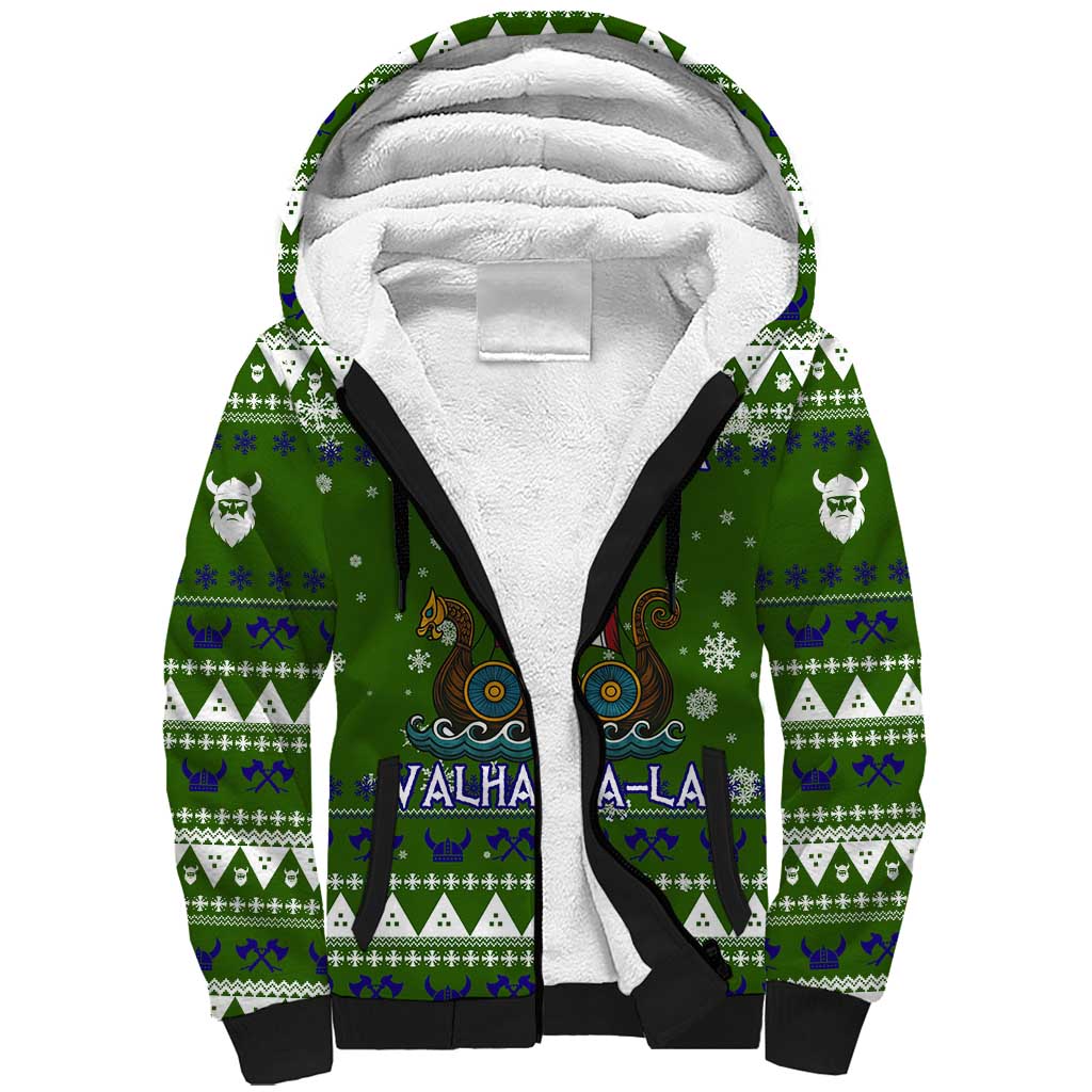Amazing Viking Christmas Sherpa Hoodie Xmas Holiday Patterns - Wonder Print Shop