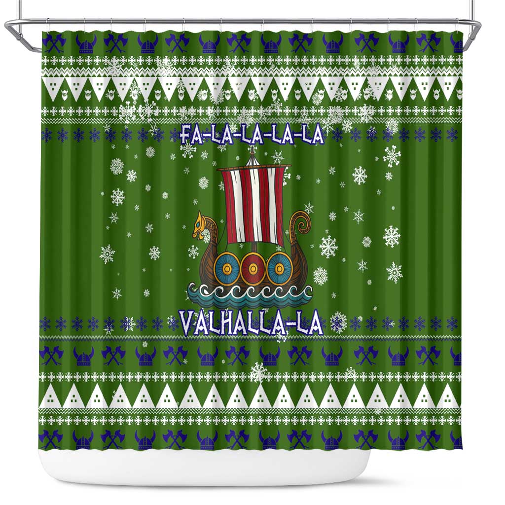 Amazing Viking Christmas Shower Curtain Xmas Holiday Patterns - Wonder Print Shop