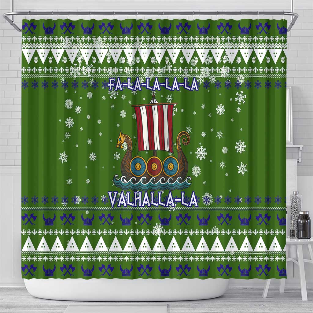 Amazing Viking Christmas Shower Curtain Xmas Holiday Patterns - Wonder Print Shop