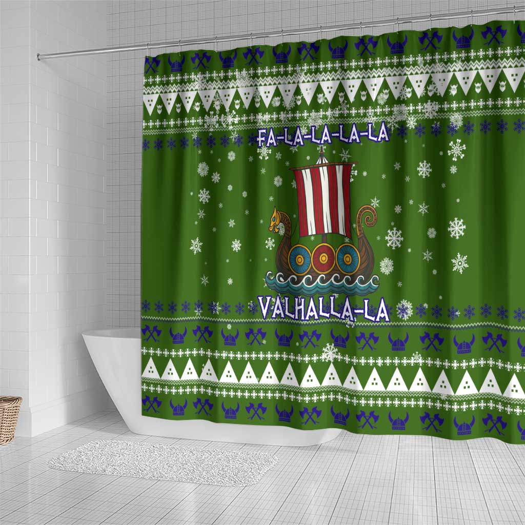 Amazing Viking Christmas Shower Curtain Xmas Holiday Patterns - Wonder Print Shop