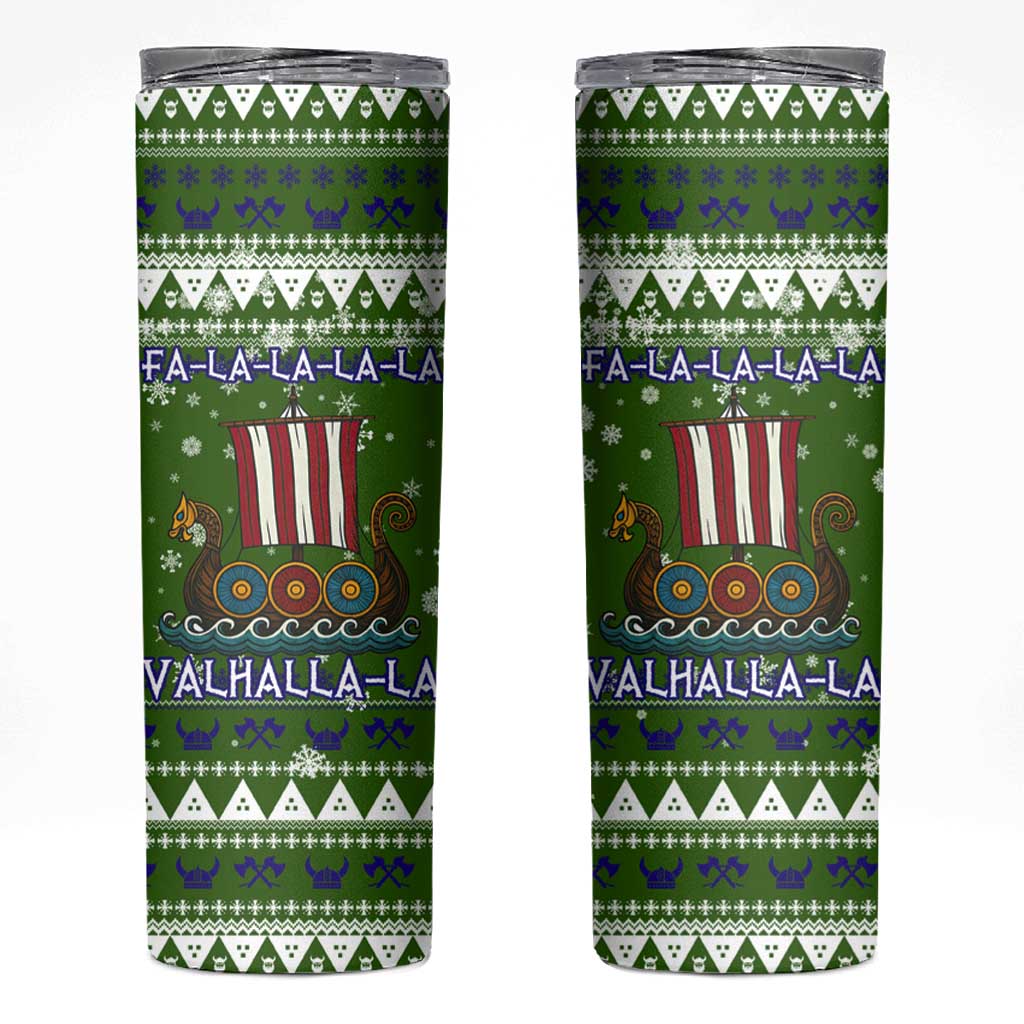 Amazing Viking Christmas Skinny Tumbler Xmas Holiday Patterns - Wonder Print Shop