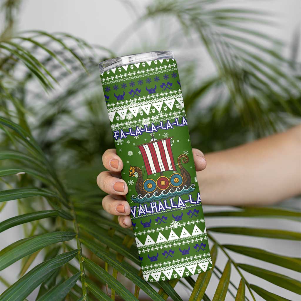 Amazing Viking Christmas Skinny Tumbler Xmas Holiday Patterns - Wonder Print Shop