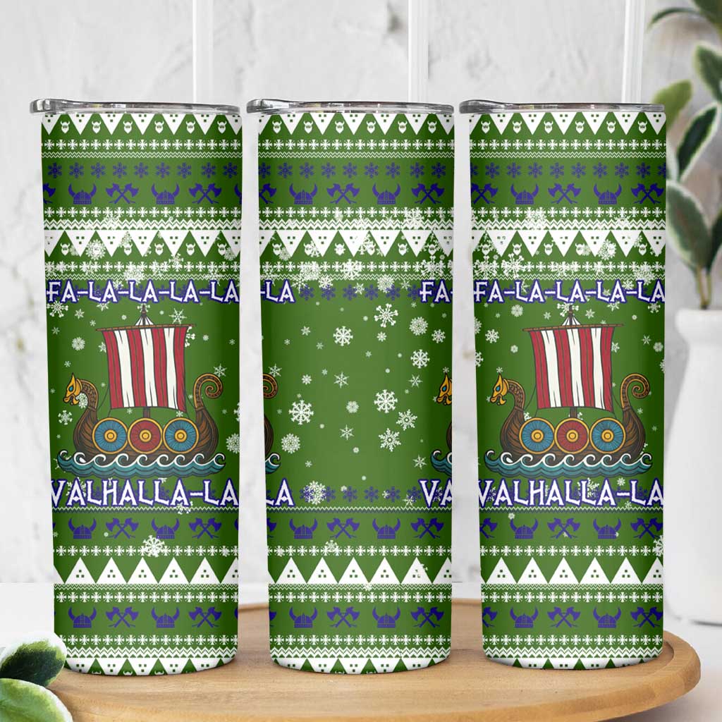 Amazing Viking Christmas Skinny Tumbler Xmas Holiday Patterns - Wonder Print Shop