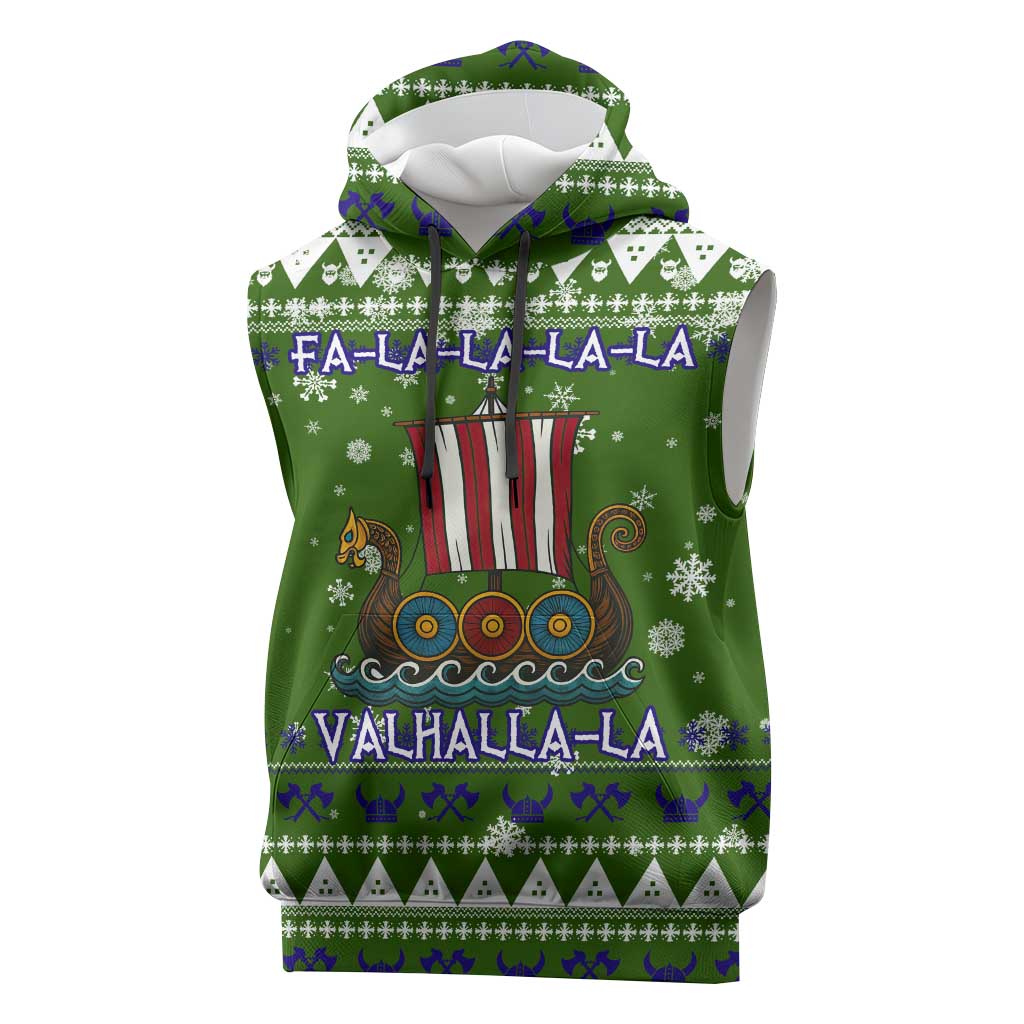 Amazing Viking Christmas Sleeveless Hoodie Xmas Holiday Patterns - Wonder Print Shop