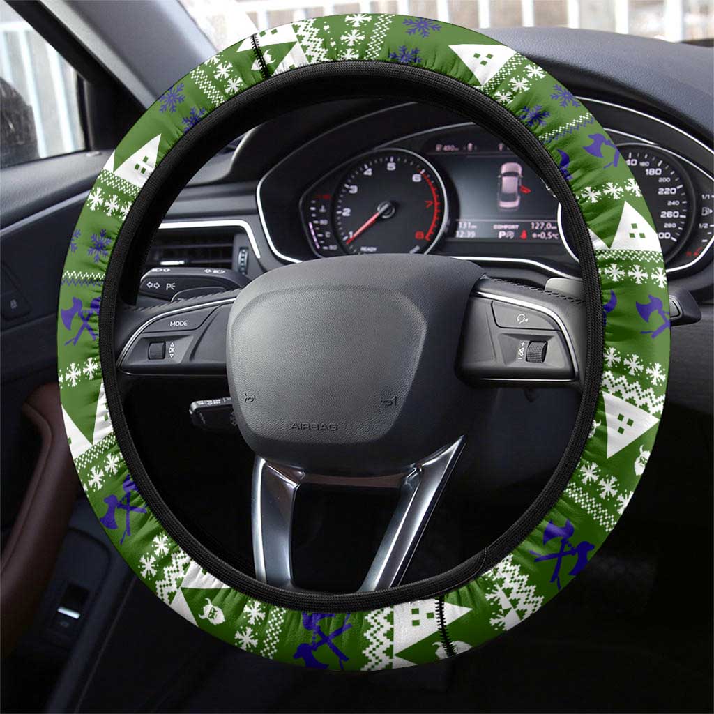 Amazing Viking Christmas Steering Wheel Cover Xmas Holiday Patterns - Wonder Print Shop