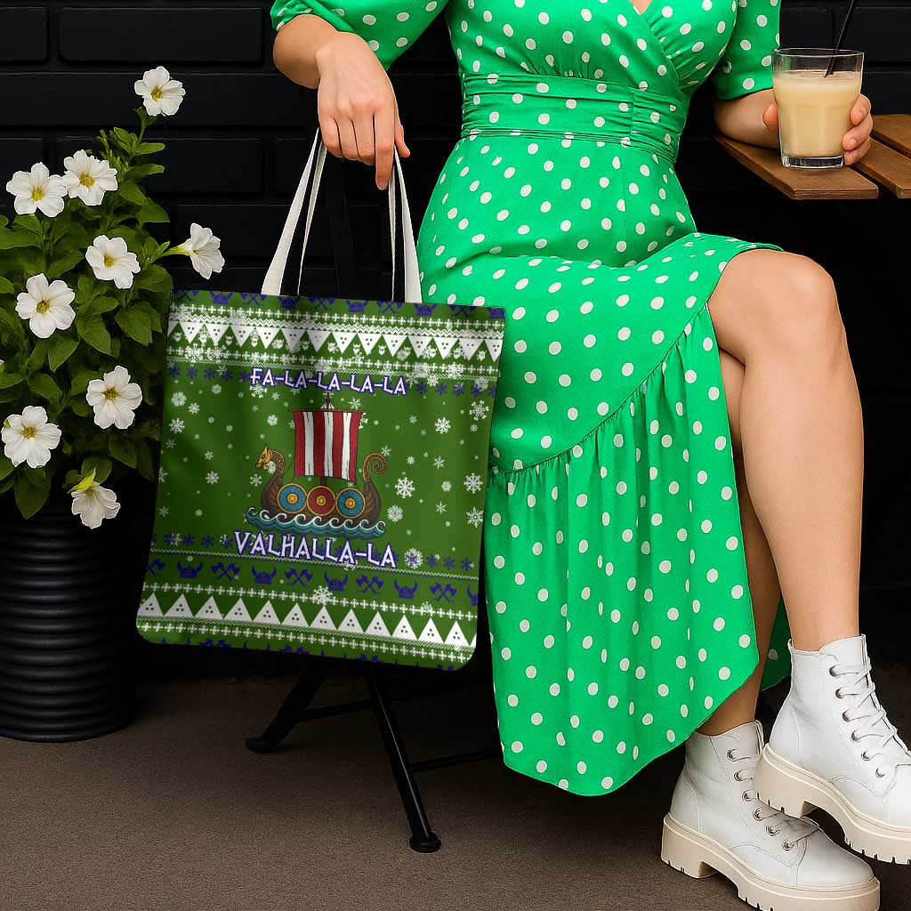 Amazing Viking Christmas Tote Bag Xmas Holiday Patterns - Wonder Print Shop