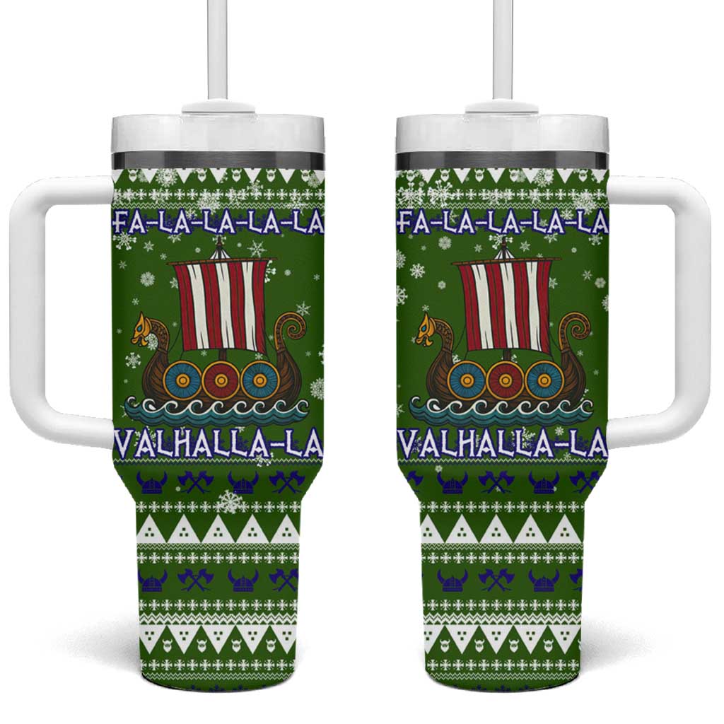 Amazing Viking Christmas Tumbler With Handle Xmas Holiday Patterns - Wonder Print Shop