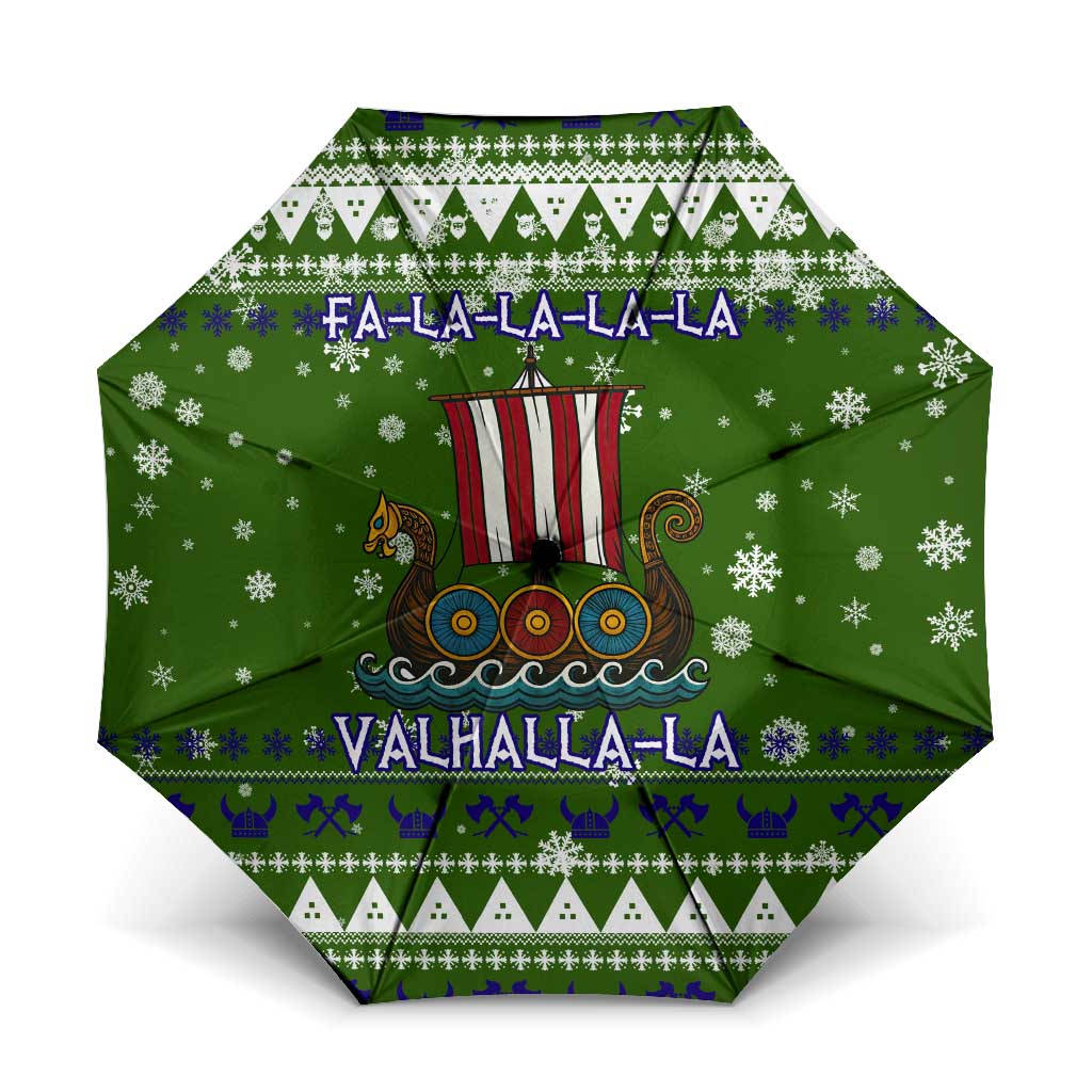Amazing Viking Christmas Umbrella Xmas Holiday Patterns - Wonder Print Shop