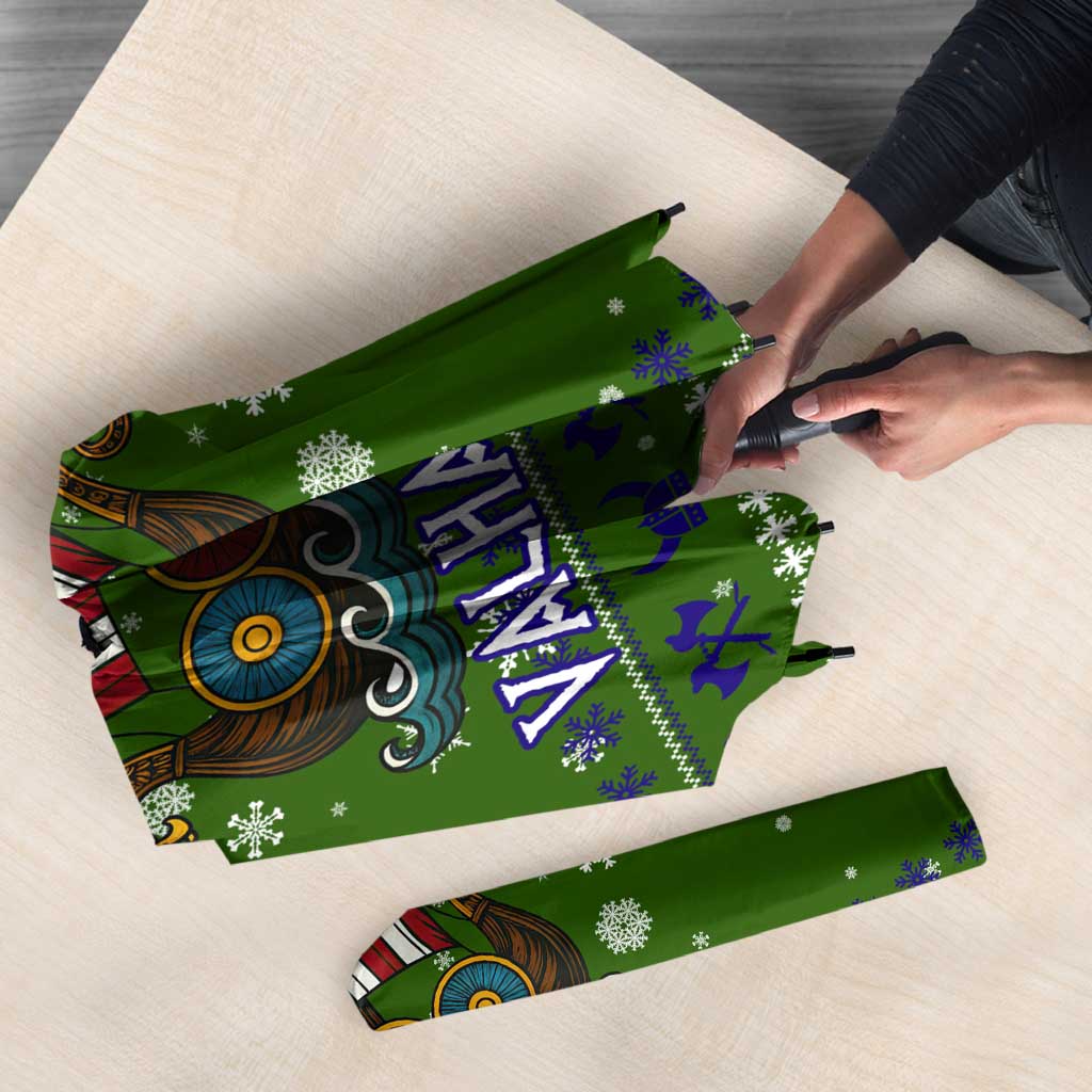 Amazing Viking Christmas Umbrella Xmas Holiday Patterns - Wonder Print Shop