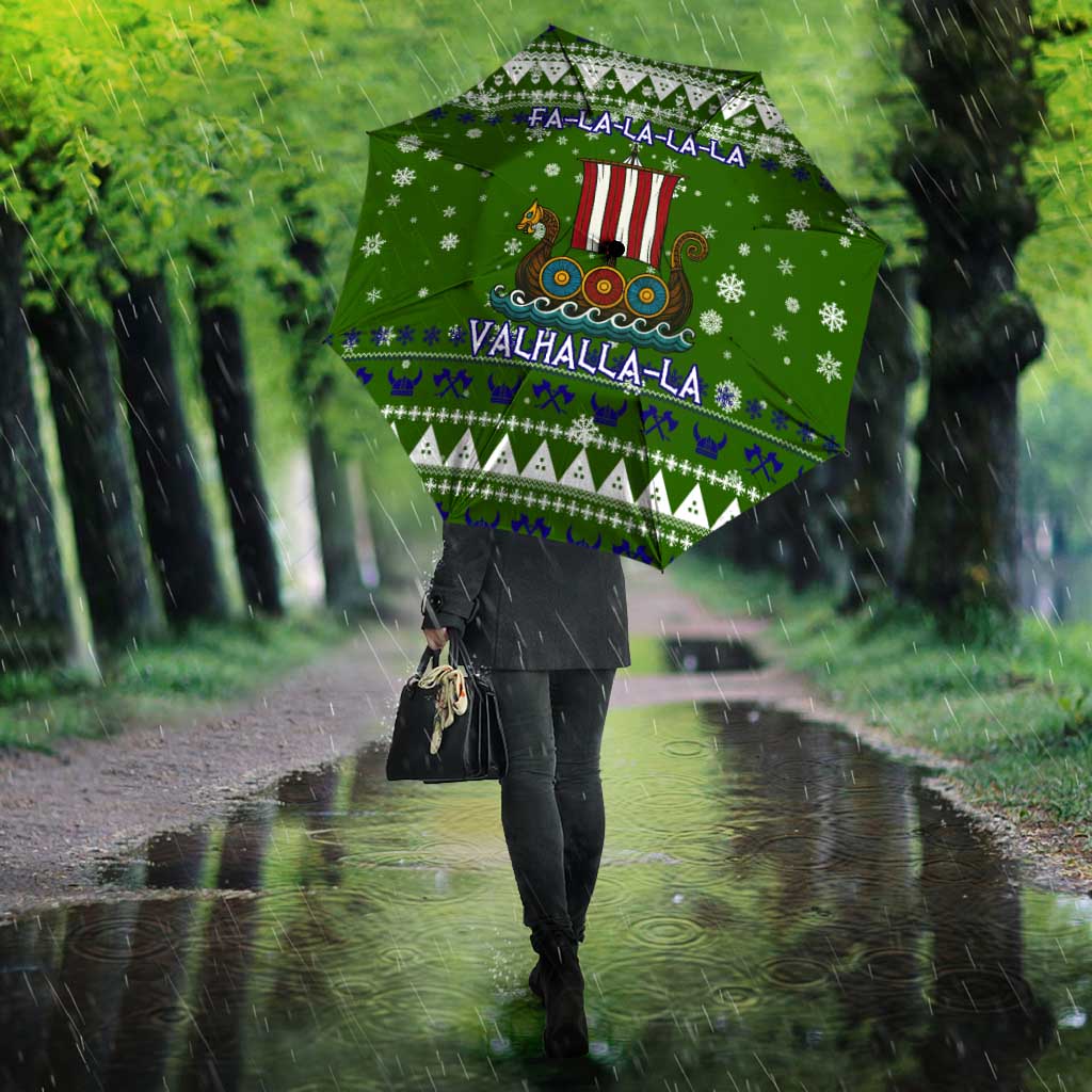 Amazing Viking Christmas Umbrella Xmas Holiday Patterns - Wonder Print Shop