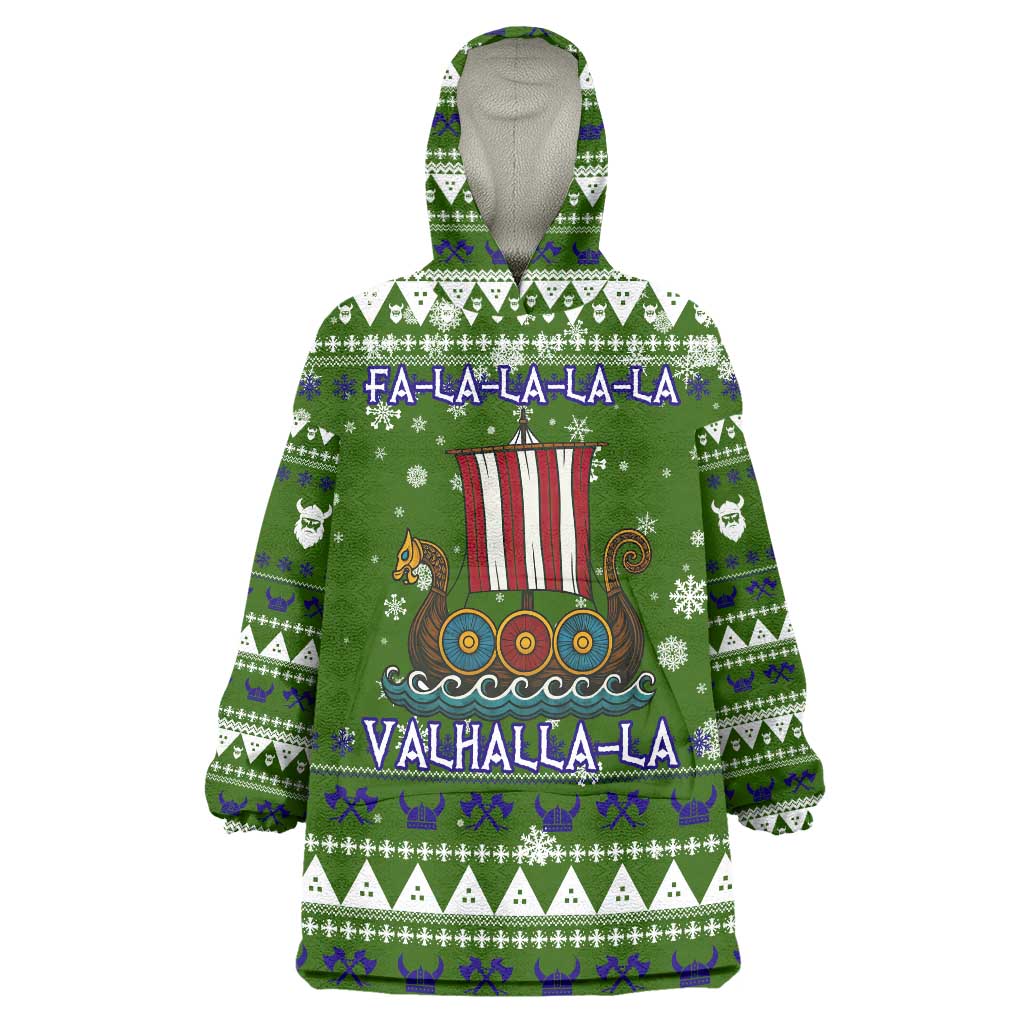Amazing Viking Christmas Wearable Blanket Hoodie Xmas Holiday Patterns - Wonder Print Shop