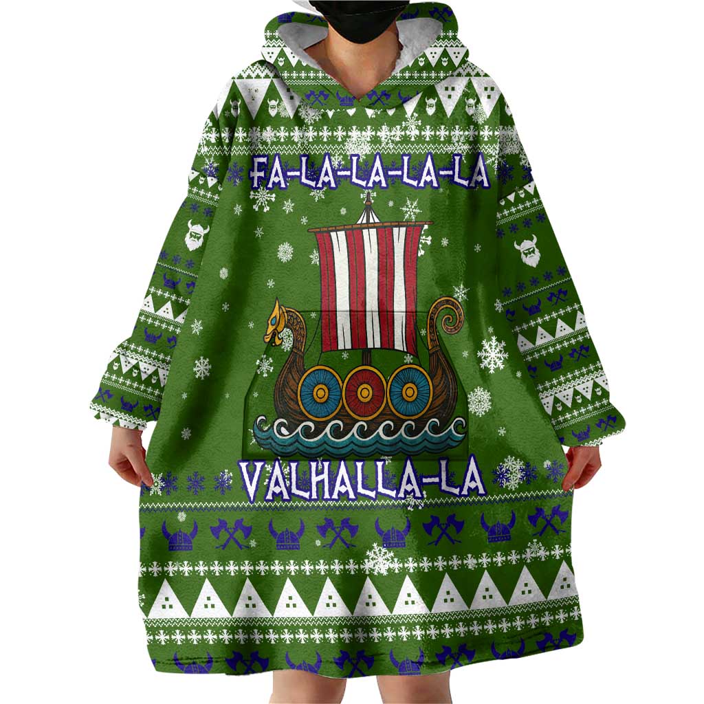 Amazing Viking Christmas Wearable Blanket Hoodie Xmas Holiday Patterns - Wonder Print Shop