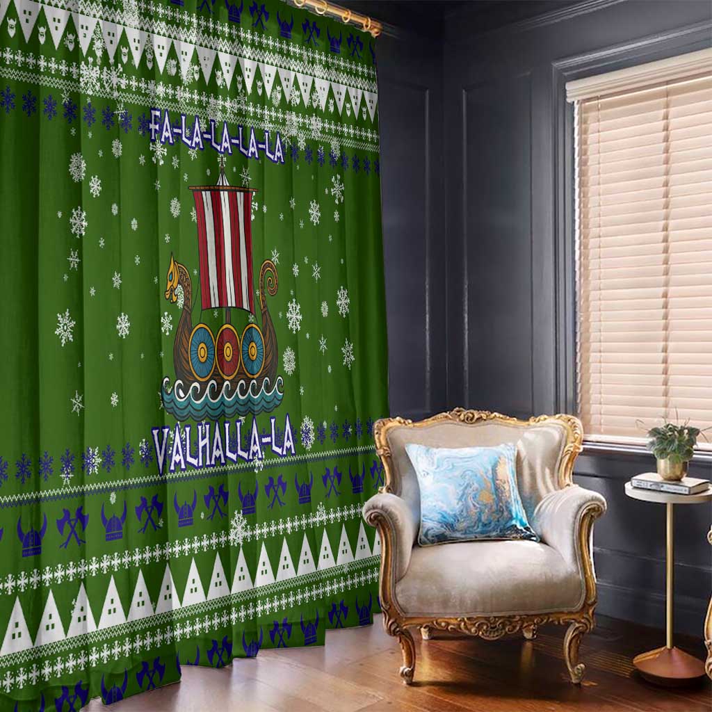 Amazing Viking Christmas Window Curtain Xmas Holiday Patterns - Wonder Print Shop