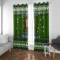 Amazing Viking Christmas Window Curtain Xmas Holiday Patterns - Wonder Print Shop
