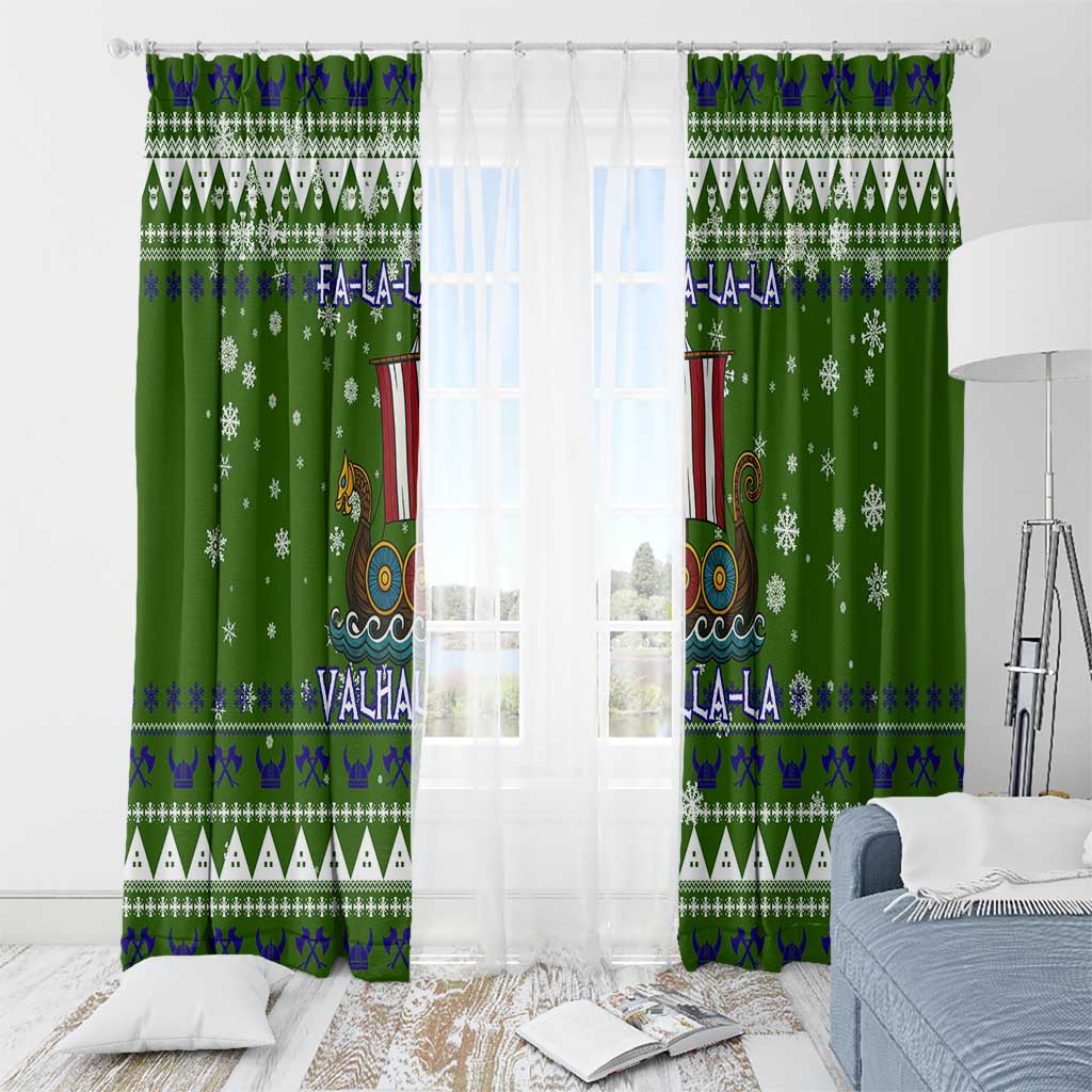 Amazing Viking Christmas Window Curtain Xmas Holiday Patterns - Wonder Print Shop