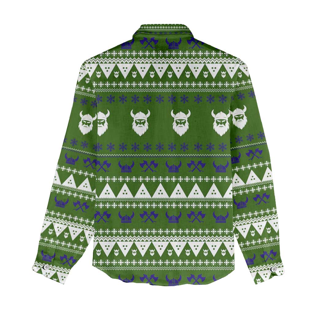 Amazing Viking Christmas Women Casual Shirt Xmas Holiday Patterns - Wonder Print Shop