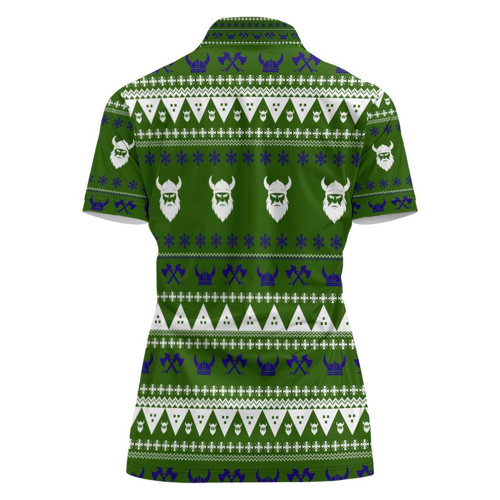 Amazing Viking Christmas Women Polo Shirt Xmas Holiday Patterns - Wonder Print Shop
