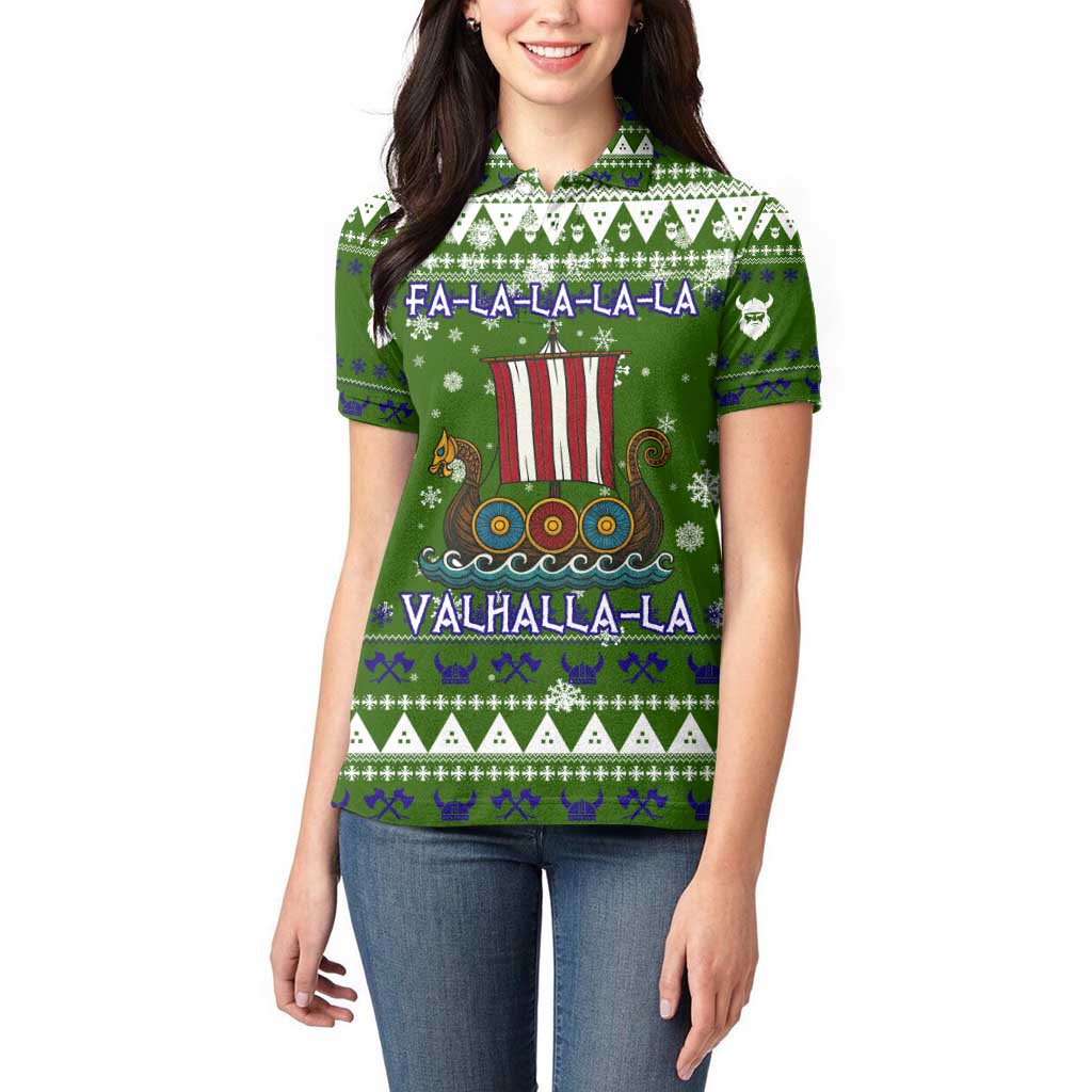 Amazing Viking Christmas Women Polo Shirt Xmas Holiday Patterns - Wonder Print Shop