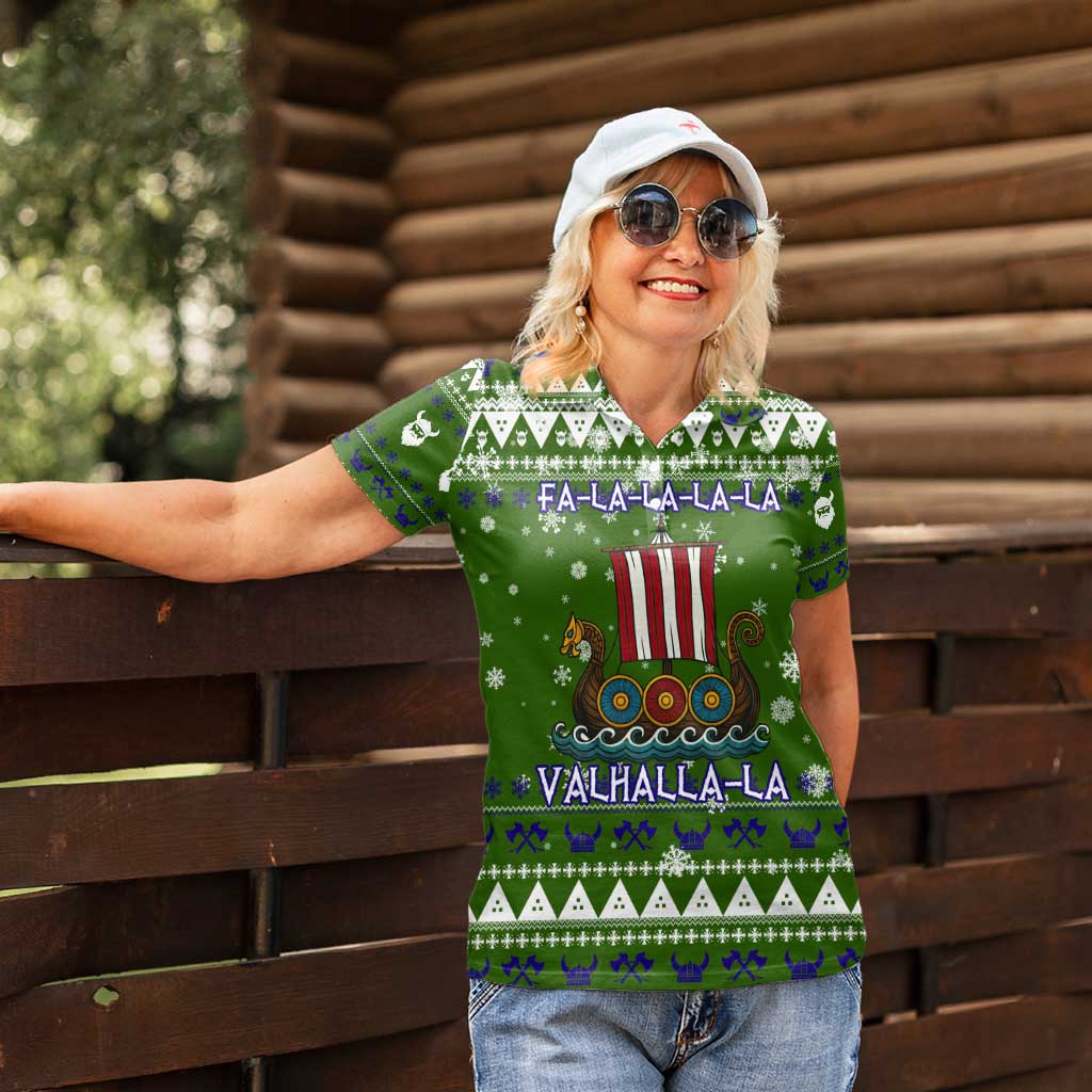 Amazing Viking Christmas Women Polo Shirt Xmas Holiday Patterns - Wonder Print Shop