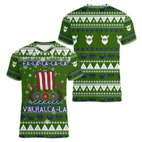 Amazing Viking Christmas Women V-Neck T-Shirt Xmas Holiday Patterns - Wonder Print Shop
